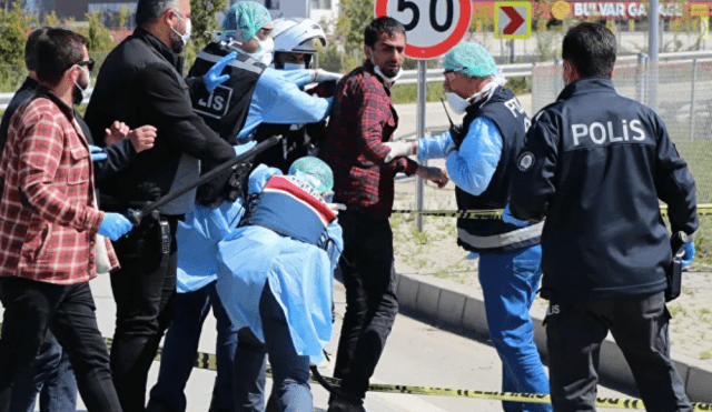 Corona virüs testi pozitif çıkınca inhitara kalkıştı