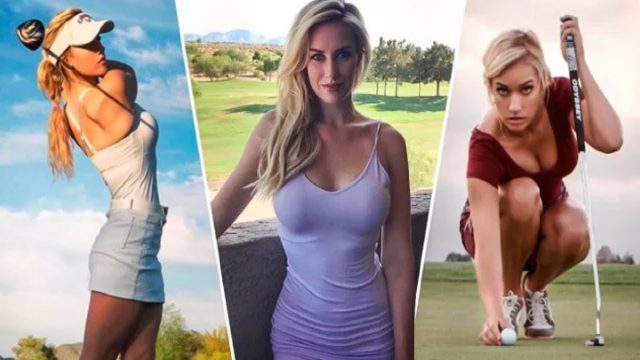 Paige Spiranac evde golf oynamaya devam ediyor