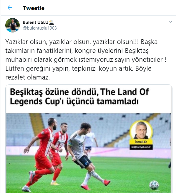 Bülent Uslu’dan İsmail Er’e tepki Bülent Uslu'dan İsmail Er'e tepki