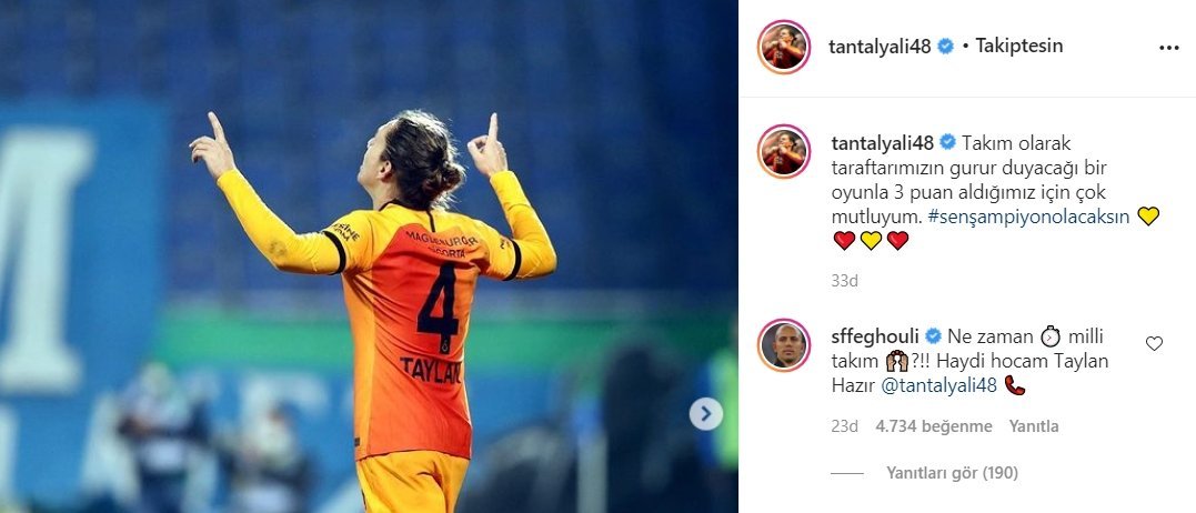 tayyyy - Galatasaray'da Sofiane Feghouli'den Şenol Güneş'e mesaj
