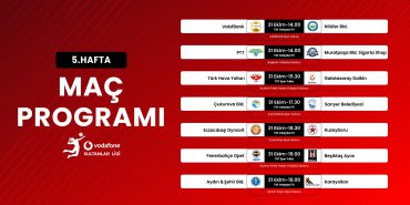 Vodafone Sultanlar Ligi’nde 5. Hafta Başlıyor